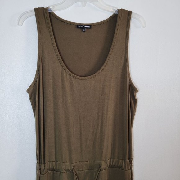 Fashion Nova Olive Green Jumpsuit Size Small - Picture 2 of 11
